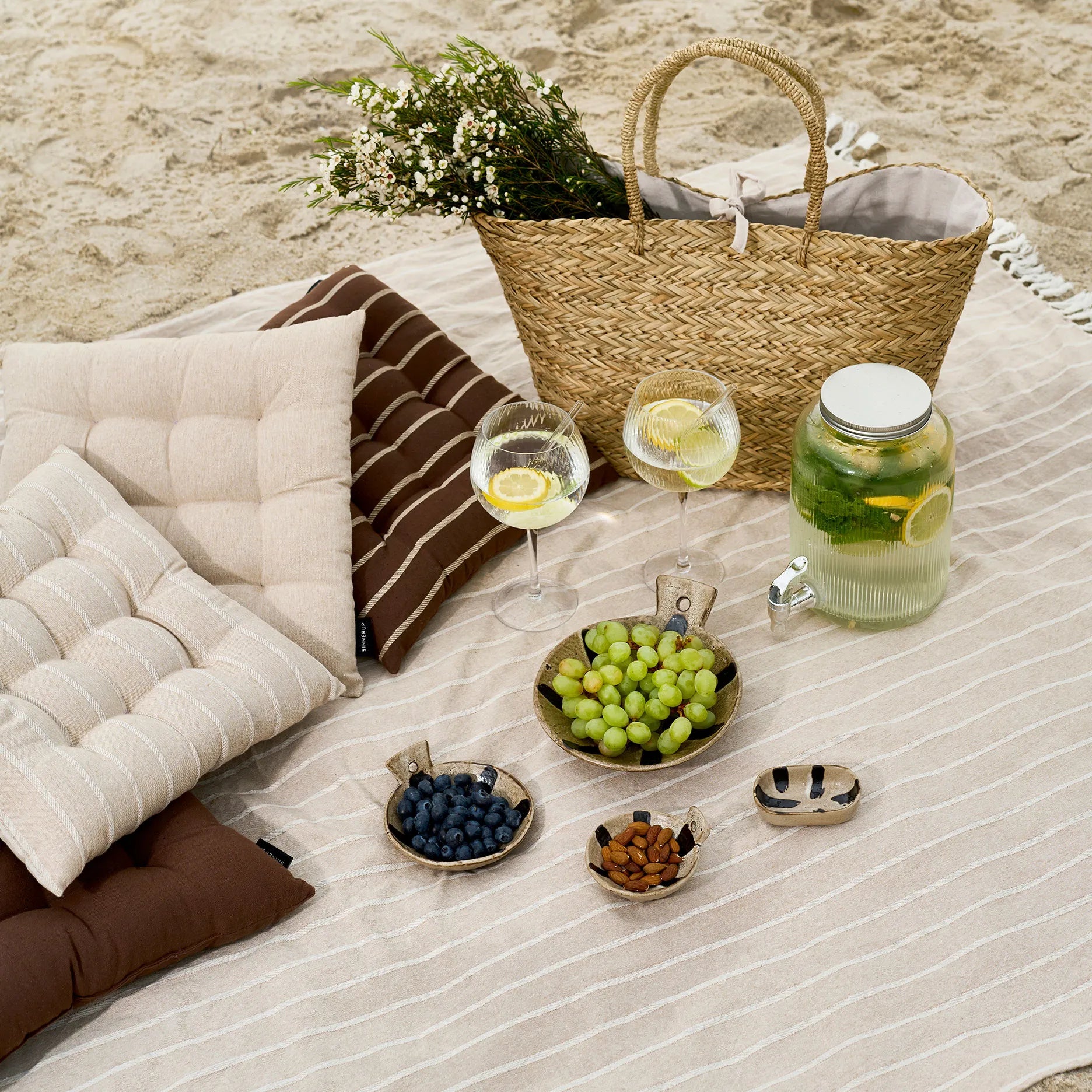 Life Stripe Plaid Beige 140x200 cm